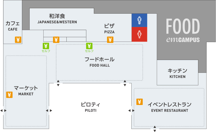 エムキャンパスフード_フロアガイド