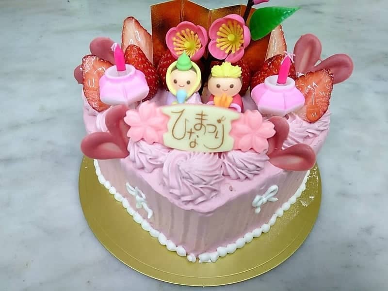 ピンクのハートのデコレーション